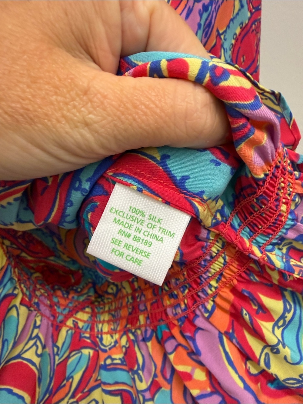 Lilly Pulitzer Trisha 100% silk top, XS - Picture 5 of 7